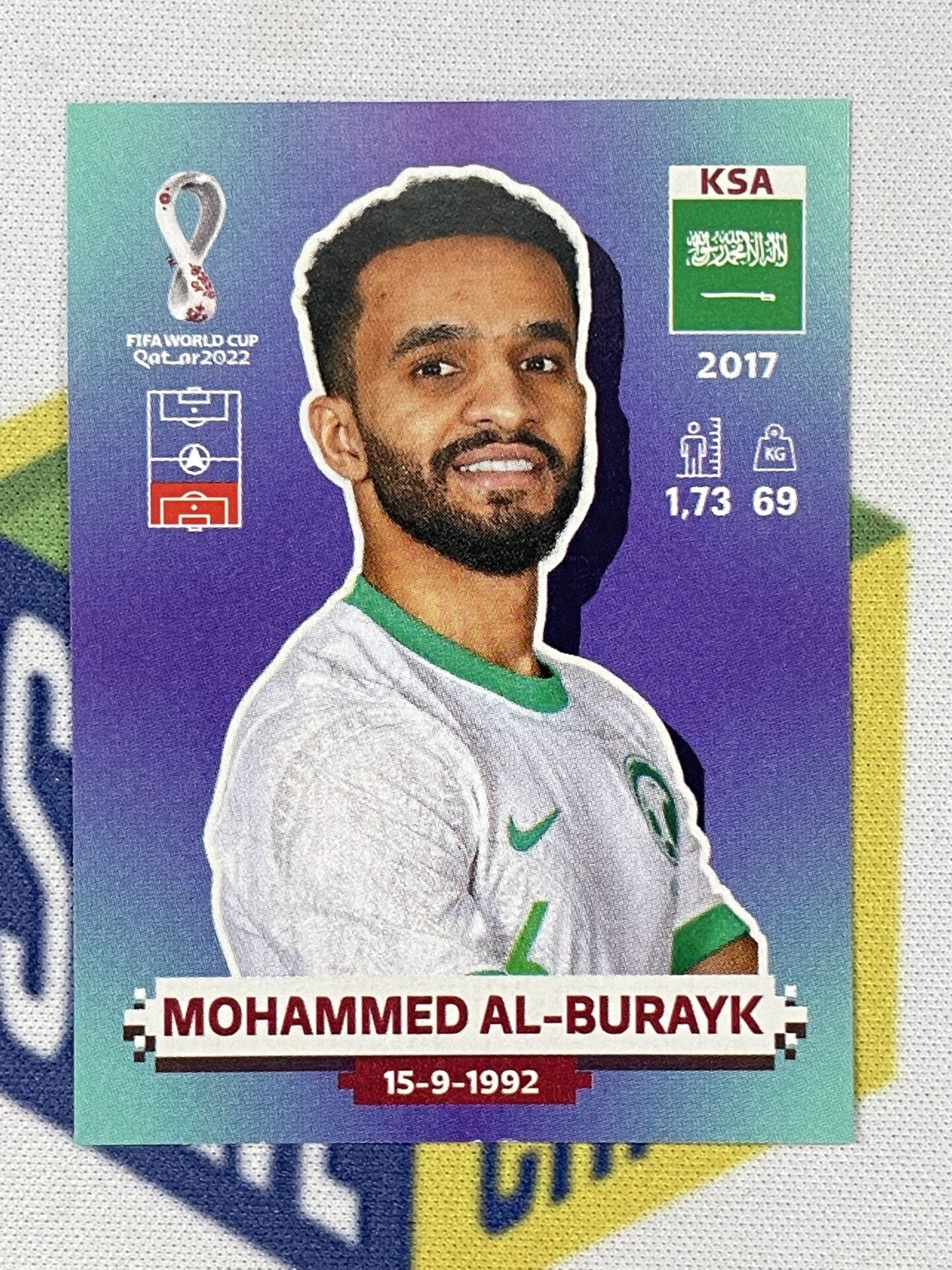 Mohammed Al-Burayk Saudi Arabia Panini World Cup 2022 Qatar Stickers