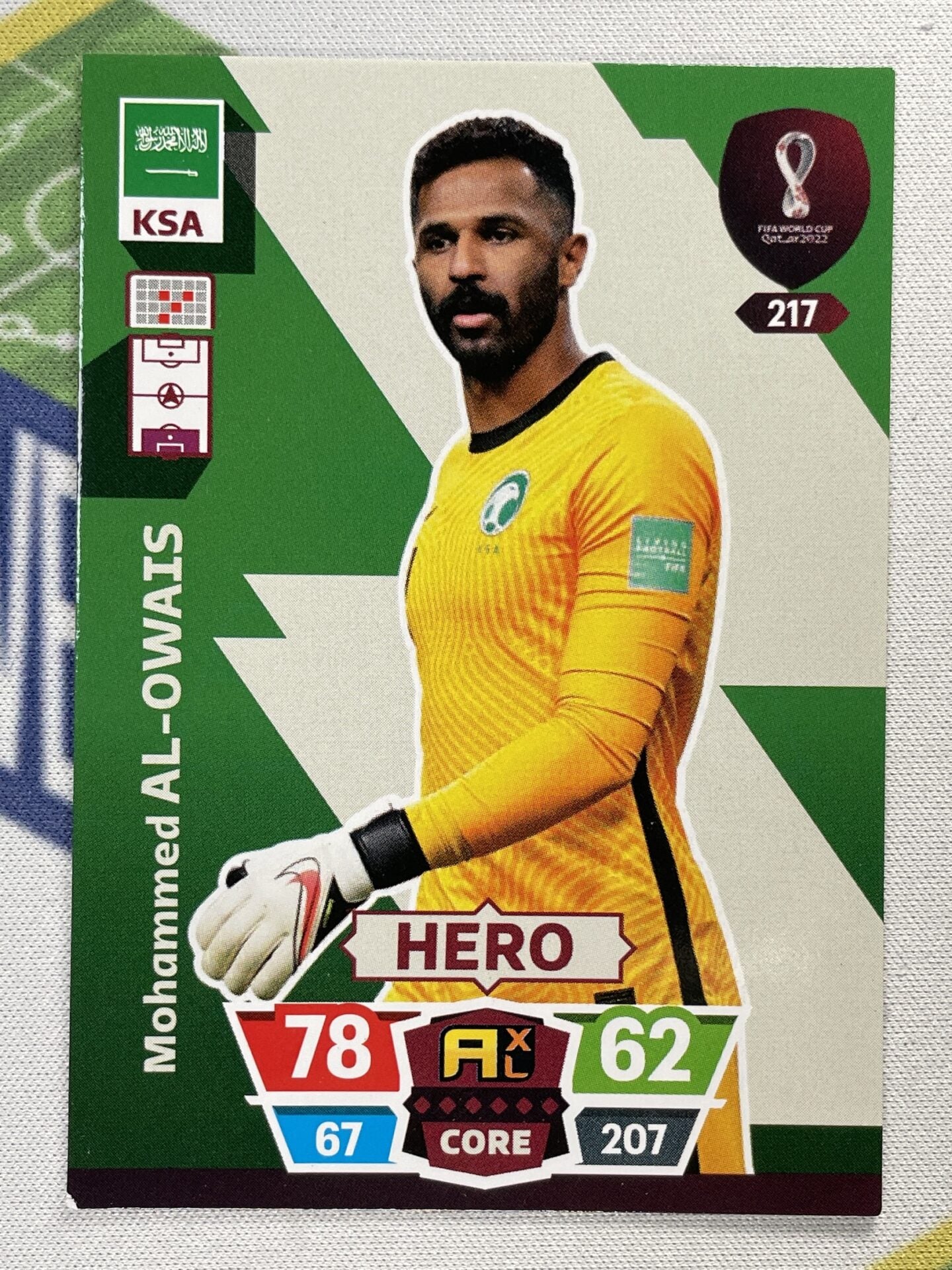 Mohammed Al-Owais Saudi Arabia Panini World Cup 2022 Adrenalyn XL Card