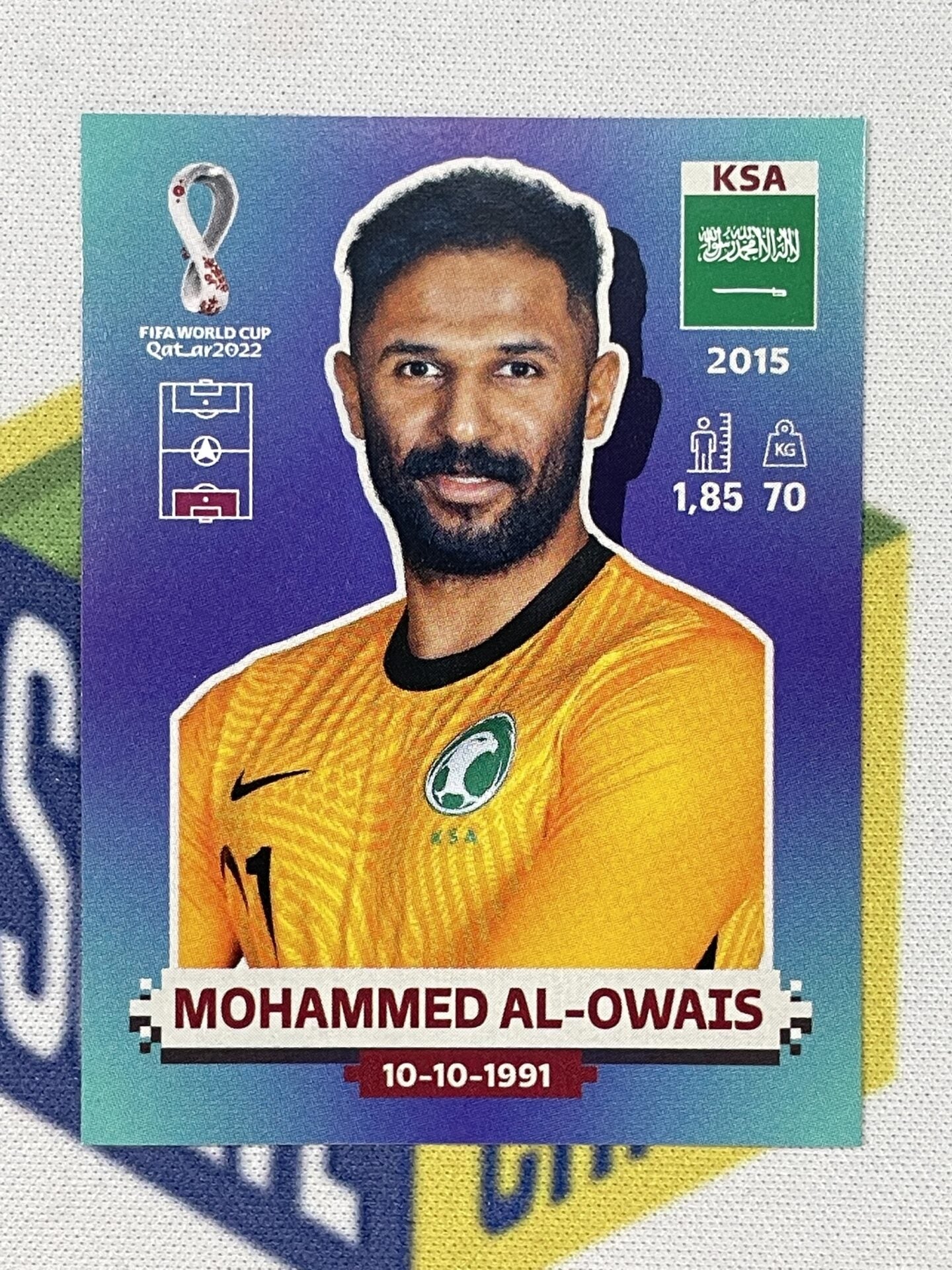 Mohammed Al-Owais Saudi Arabia Panini World Cup 2022 Qatar Stickers