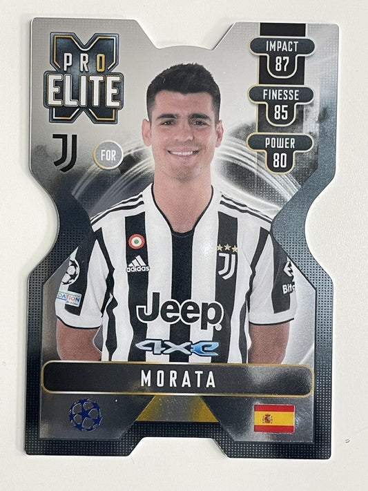 Morata Juventus Chrome X Pro Elite Topps Match Attax Extra 2021:22 Champions League Card