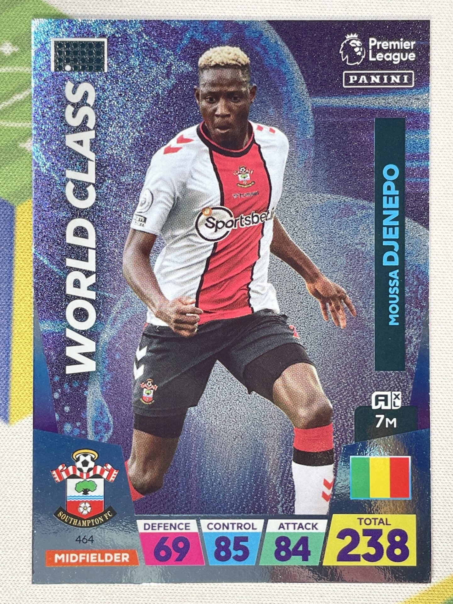 Moussa Djenepo Southampton World Class Panini Premier League Adrenalyn XL 2023 Card