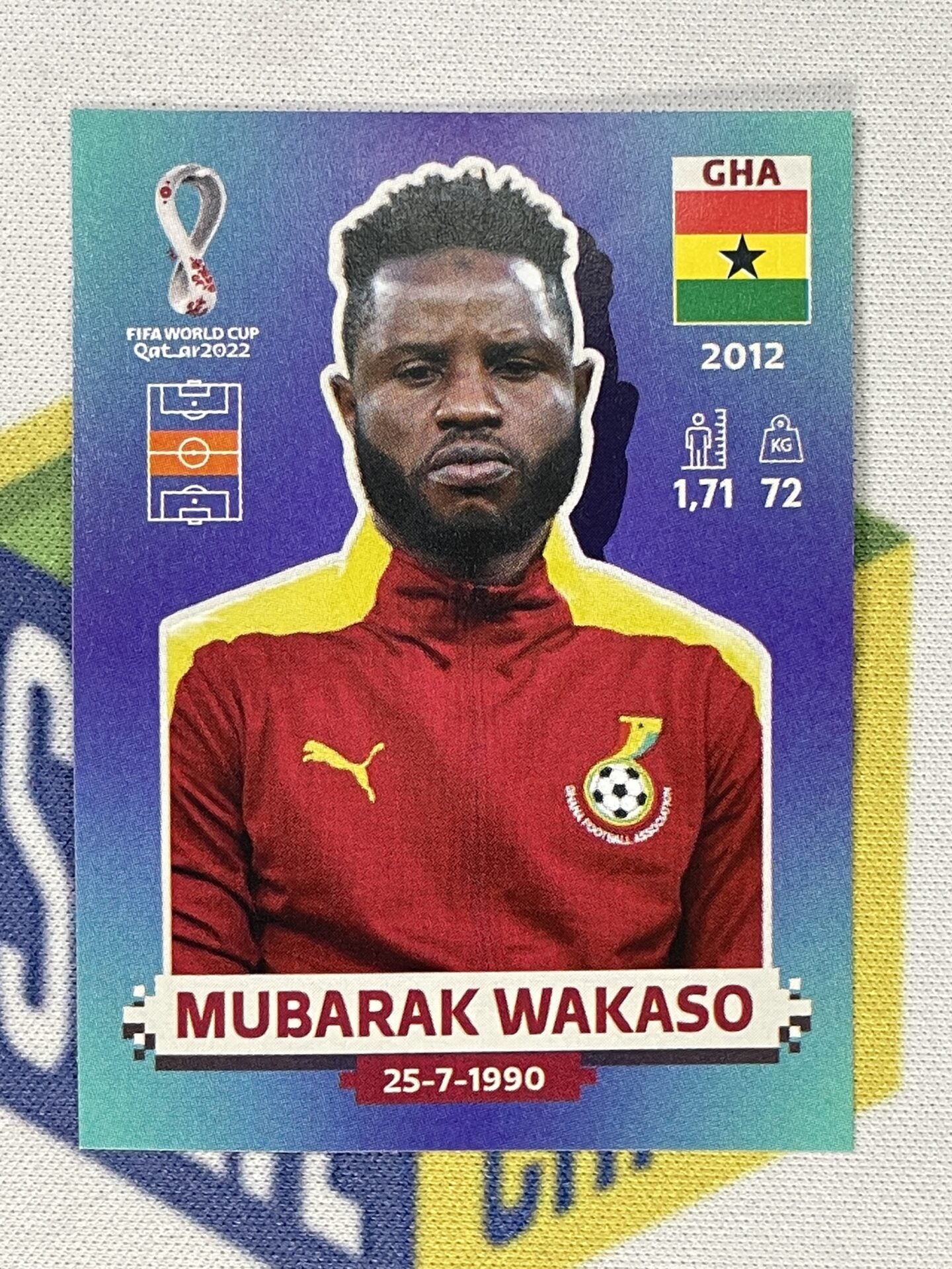 Mubarak Wakaso Ghana Panini World Cup 2022 Qatar Stickers