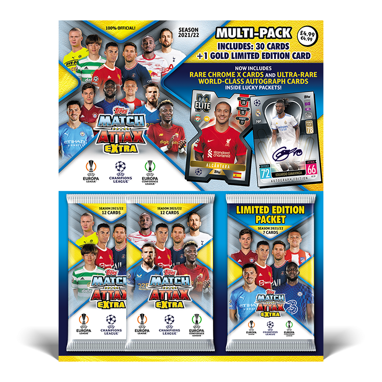 Multipack Topps Match Attax Extra 2021 2022 UEFA Champions League Football Cards