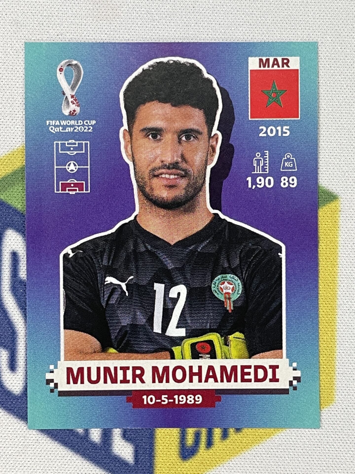 Munir Mohamedi Morocco Panini World Cup 2022 Qatar Stickers