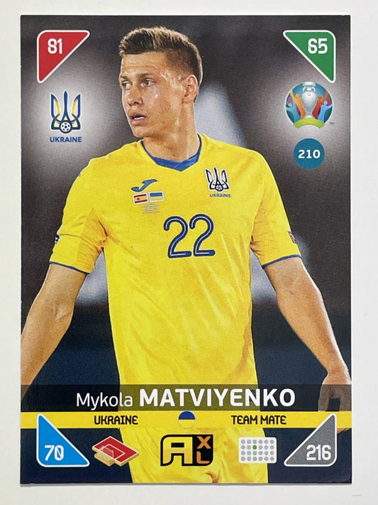 Mykola Matviyenko Team Mates (Ukraine) Football Card &#8211; Euro 2020 Adrenalyn XL