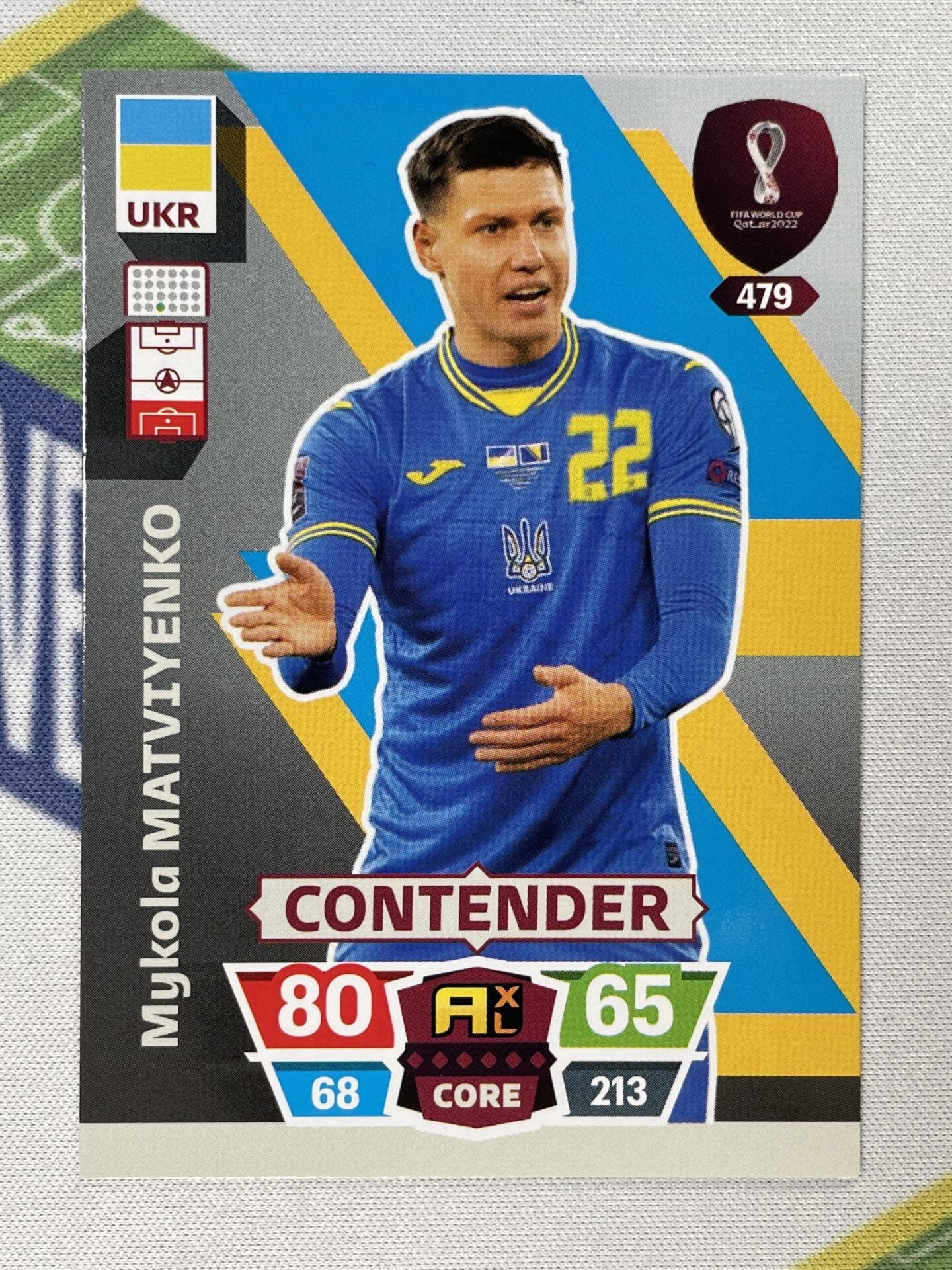 Mykola Matviyenko Ukraine Panini World Cup 2022 Adrenalyn XL Card