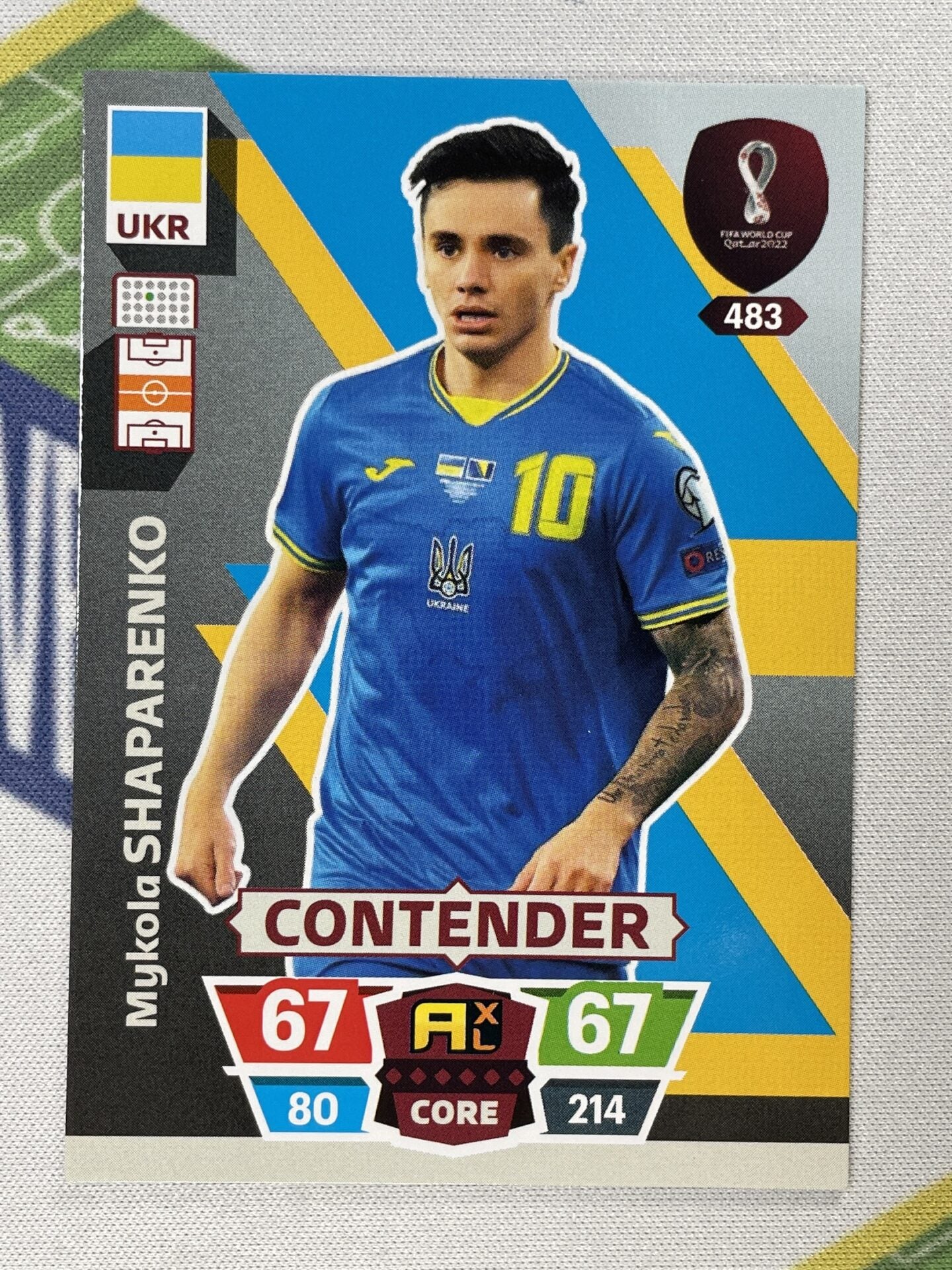 Mykola Shaparenko Ukraine Panini World Cup 2022 Adrenalyn XL Card