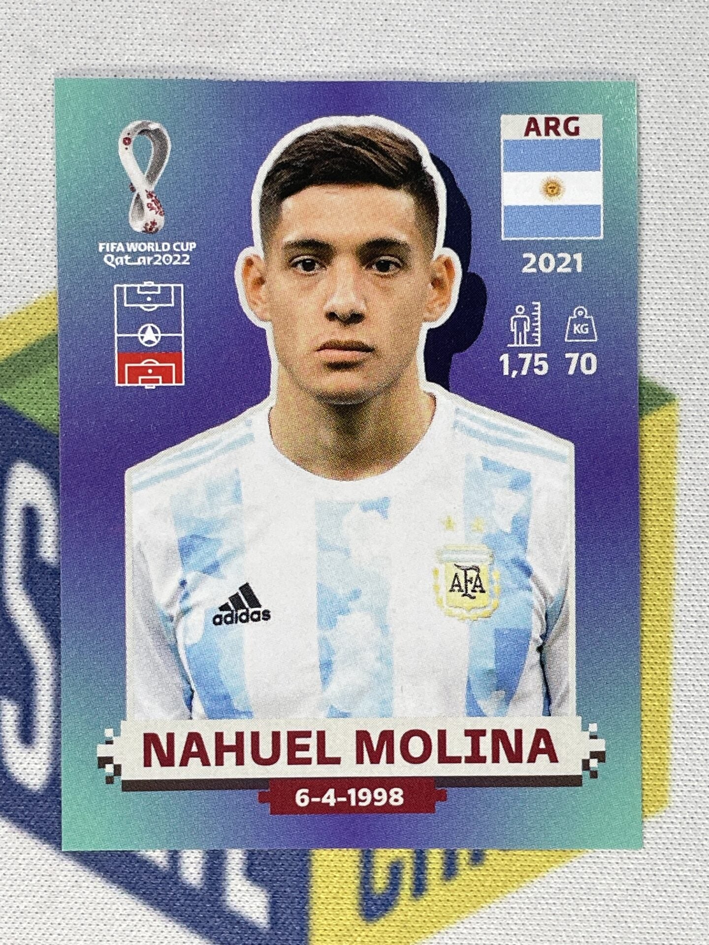 Nahuel Molina Argentina Panini World Cup 2022 Qatar Stickers