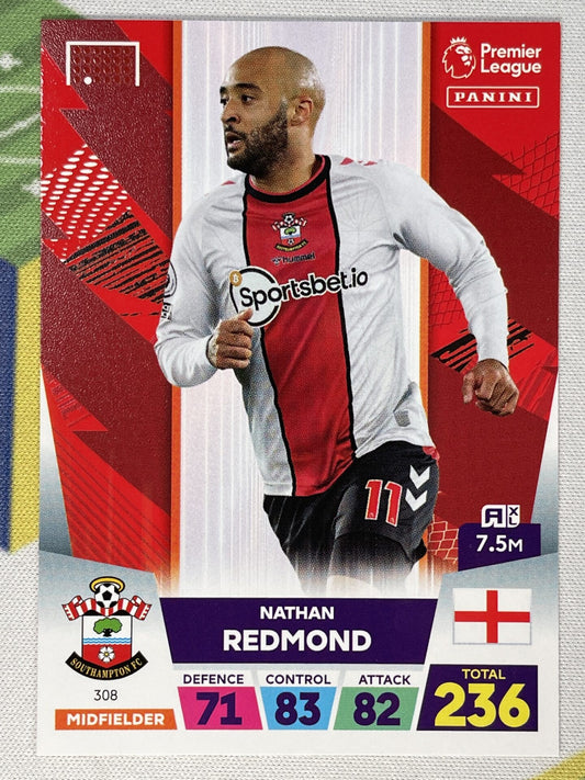 Nathan Redmond Southampton Panini Premier League Adrenalyn XL 2023 Card