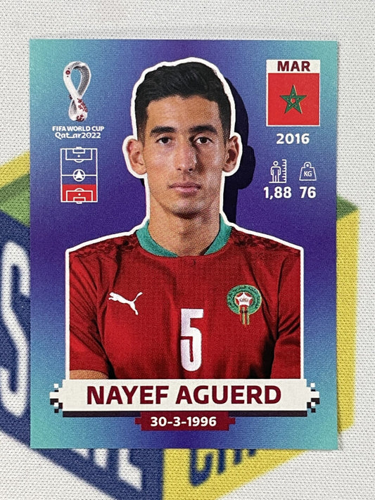 Nayef Aguerd Morocco Panini World Cup 2022 Qatar Stickers