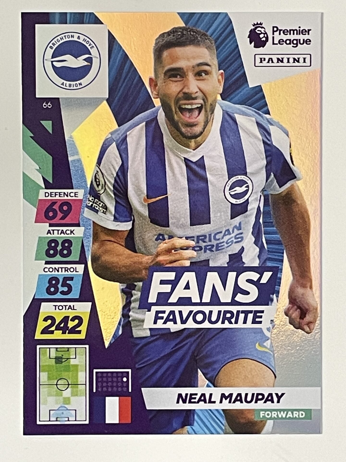 Neal Maupay Brighton Fans Favourite Panini Adrenalyn XL PLUS Premier League 2021 2022