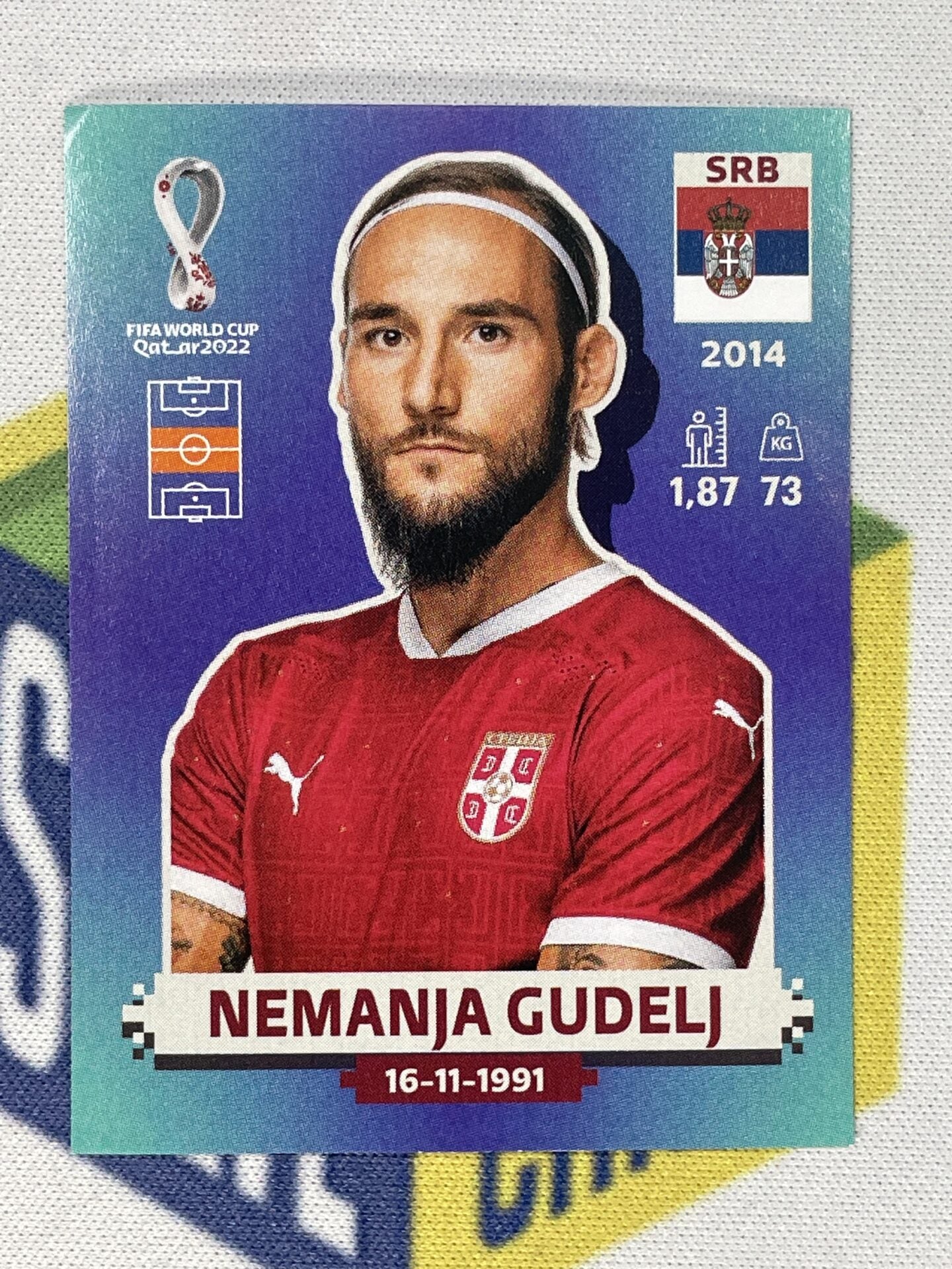 Nemanja Gudelj Serbia Panini World Cup 2022 Qatar Stickers