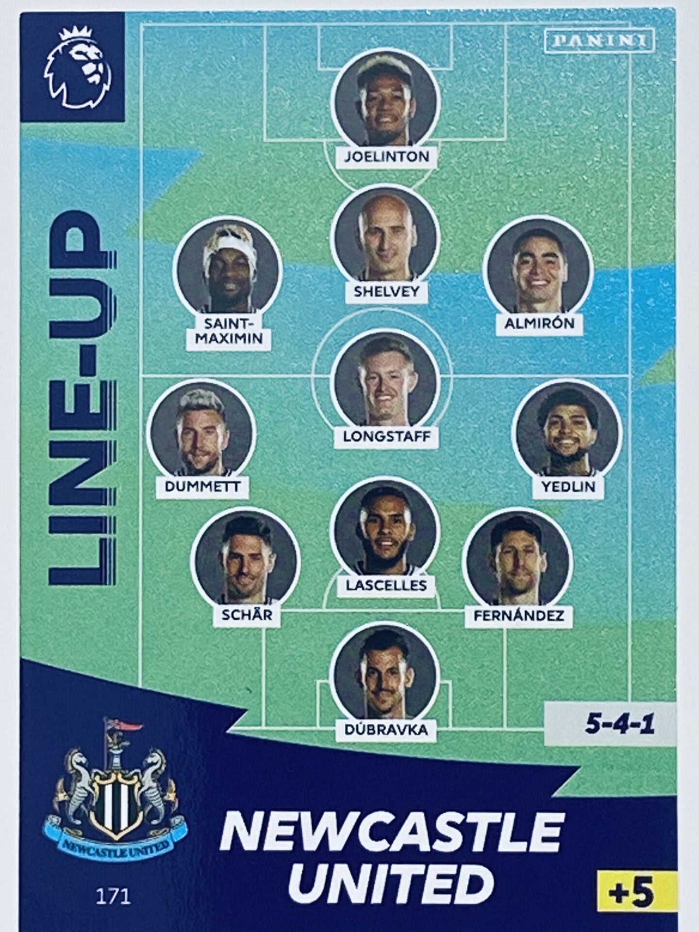 Newcastle Lineup Football Card &#8211; Premier League Adrenalyn XL 2020:21