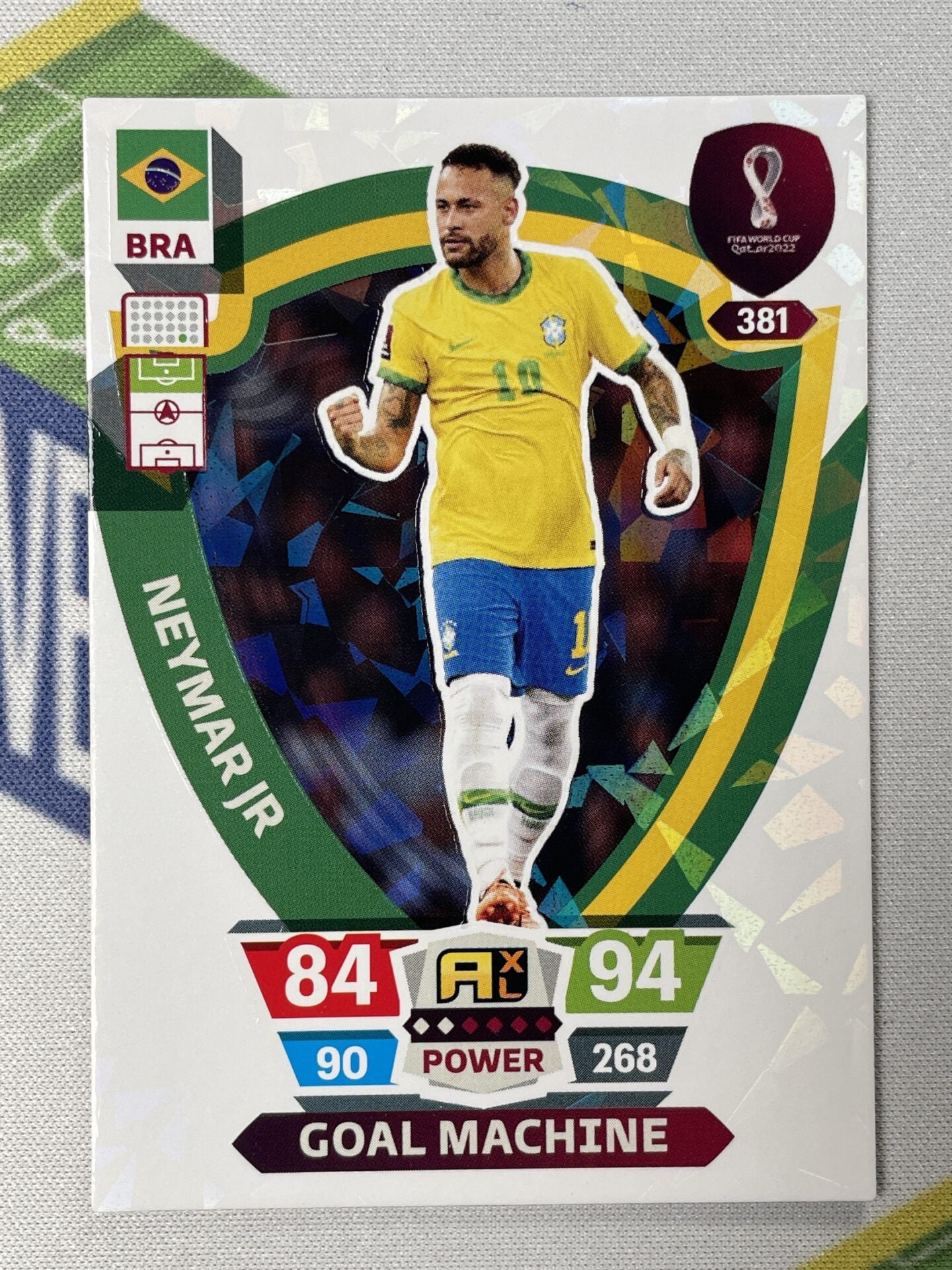 Neymar JR Brazil Goal Machine Panini World Cup 2022 Adrenalyn XL Card