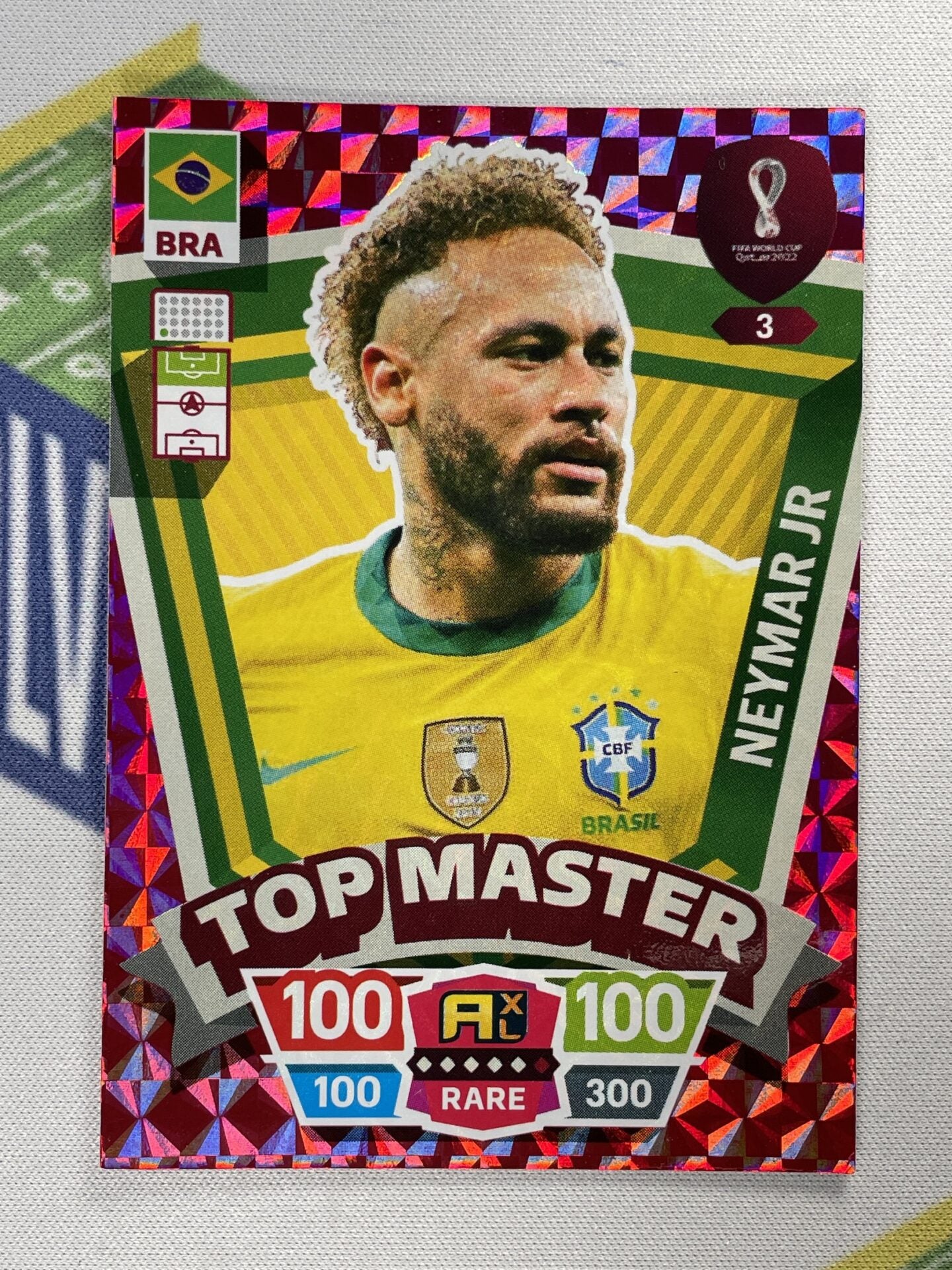 Neymar JR Brazil Top Master Panini World Cup 2022 Adrenalyn XL Card