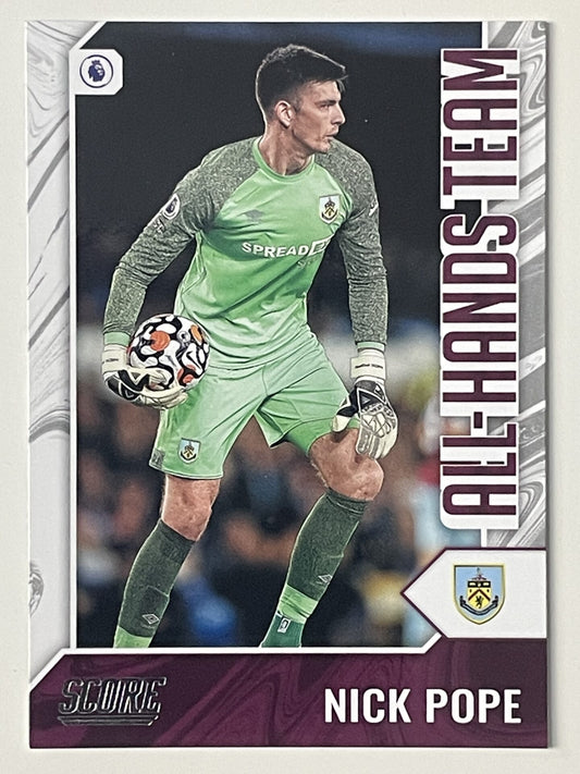 Nick Pope Burnley All-Hands Team Panini Premier League Score 2021 2022