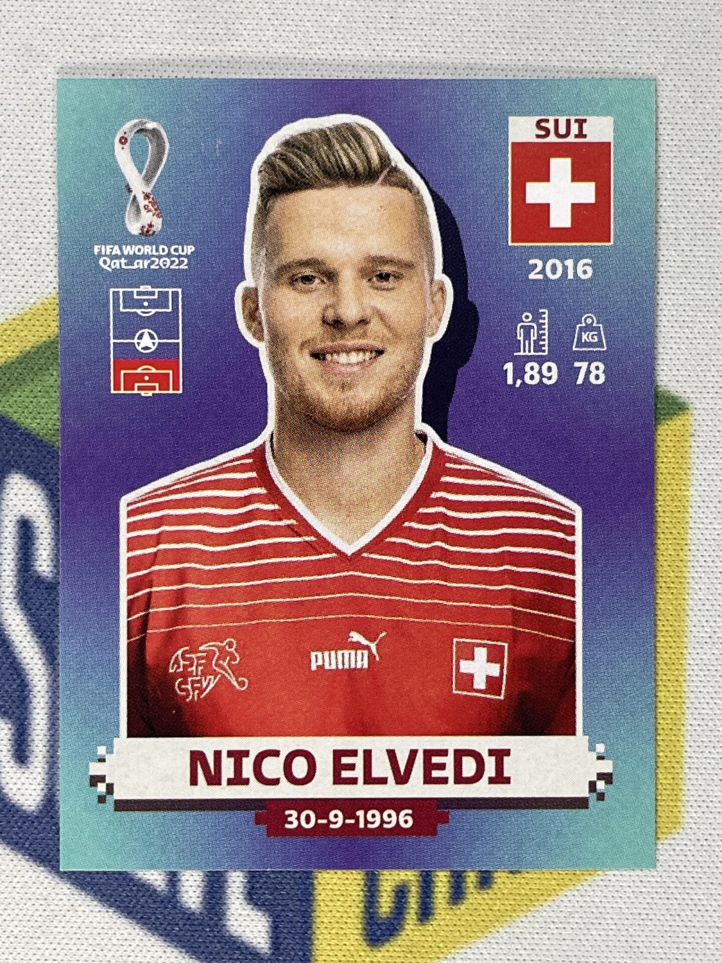 Nico Elvedi Switzerland Panini World Cup 2022 Qatar Stickers