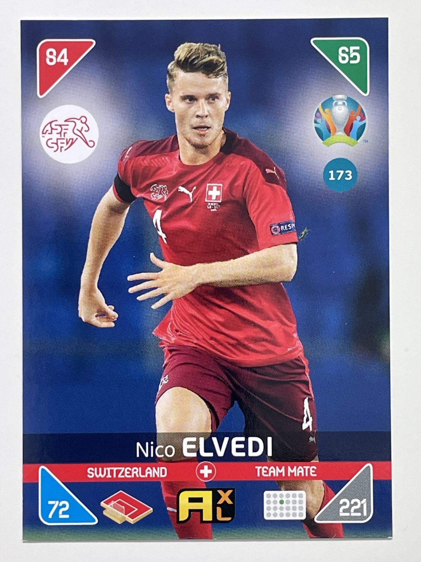 Nico Elvedi Team Mates (Switzerland) Football Card &#8211; Euro 2020 Adrenalyn XL