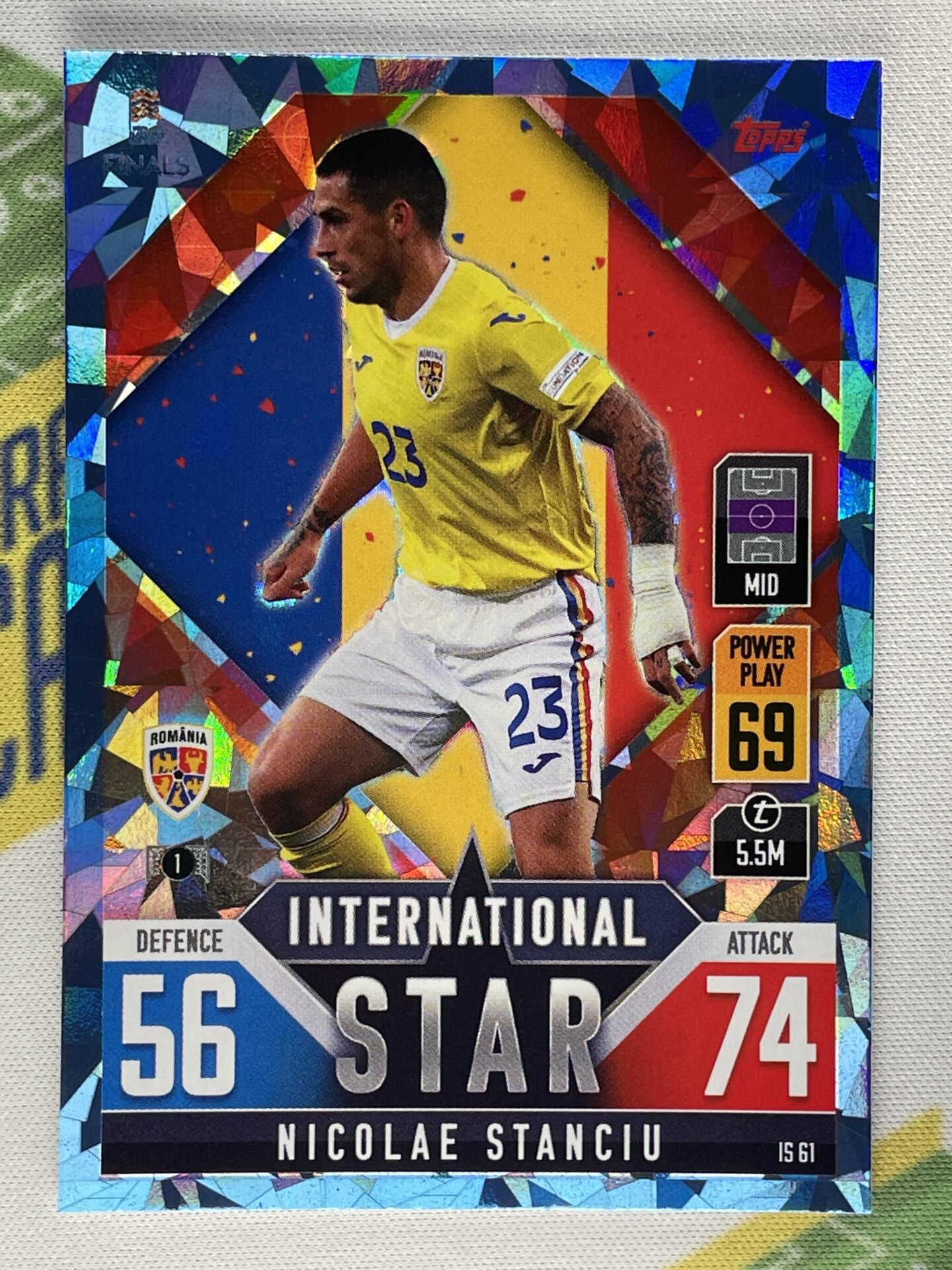 Nicolae Stanciu Romania Crystal Foil Parallel Topps Match Attax 101 Road to Nations League 2022 Card