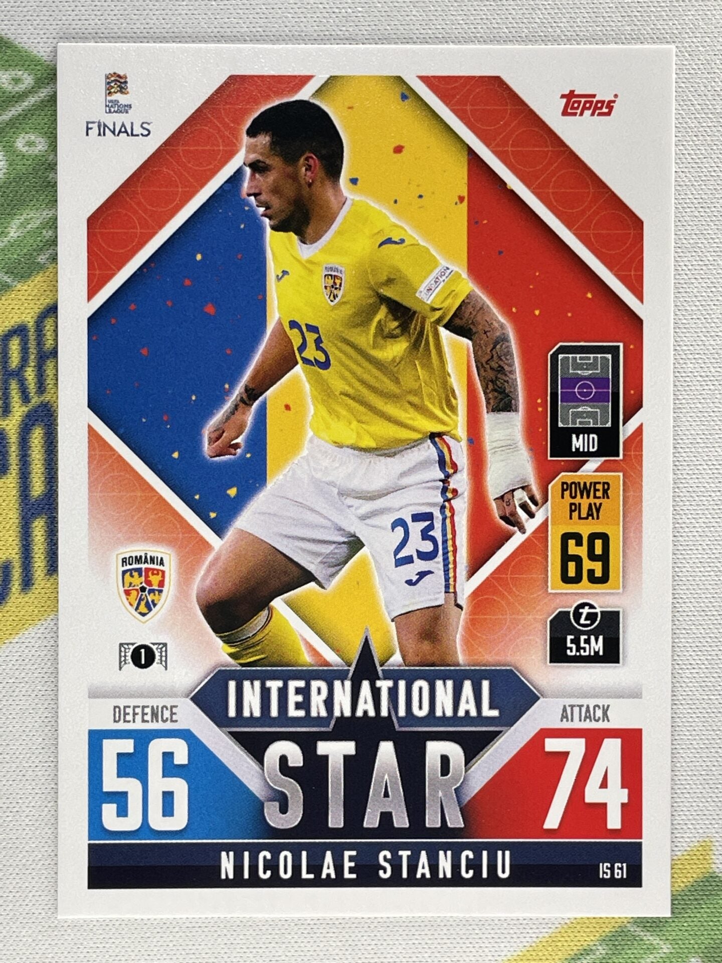 Nicolae Stanciu Romania Topps Match Attax 101 Road to Nations League 2022 Card