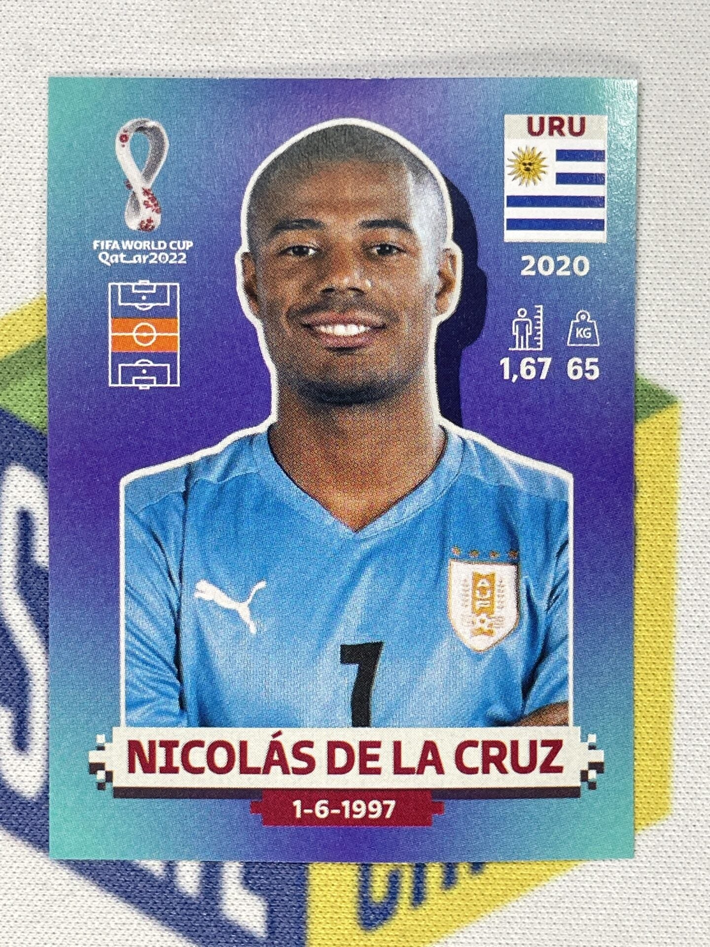 Nicolas De La Cruz Uruguay Panini World Cup 2022 Qatar Stickers