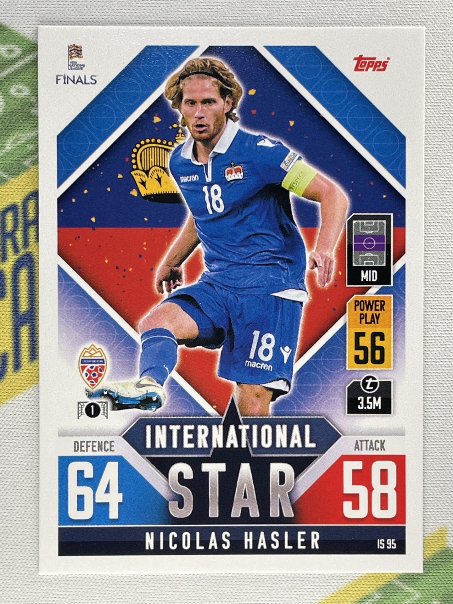 Nicolas Hasler Liechtenstein Topps Match Attax 101 Road to Nations League 2022 Card