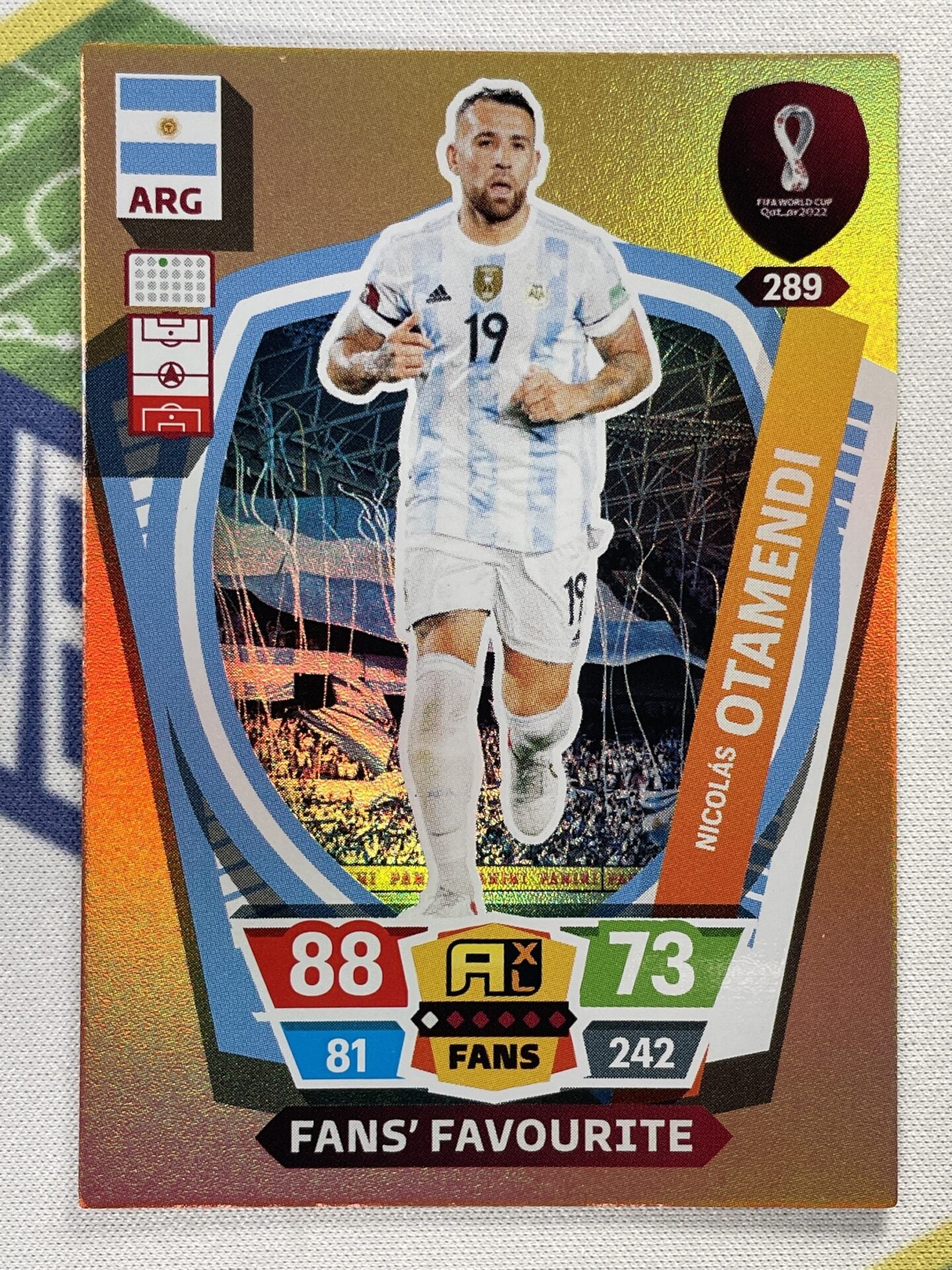 Nicolas Otamendi Argentina Panini World Cup 2022 Adrenalyn XL Card