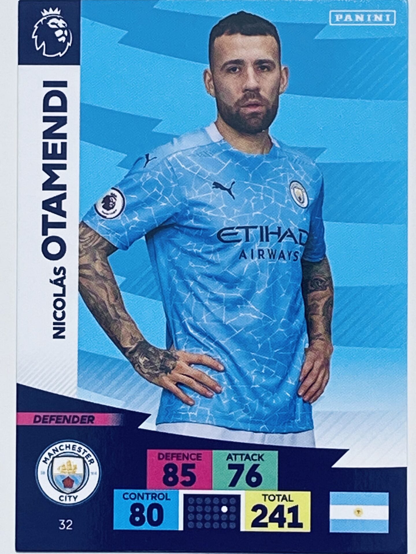 Nicolas Otamendi (Manchester City) &#8211; Premier League Adrenalyn XL 2020:21