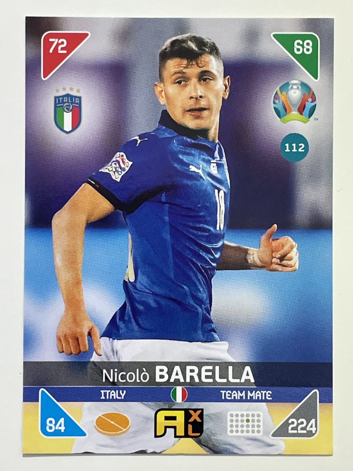 Nicolo Barella Team Mates (Italy) Football Cards &#8211; Euro 2020 Adrenalyn XL