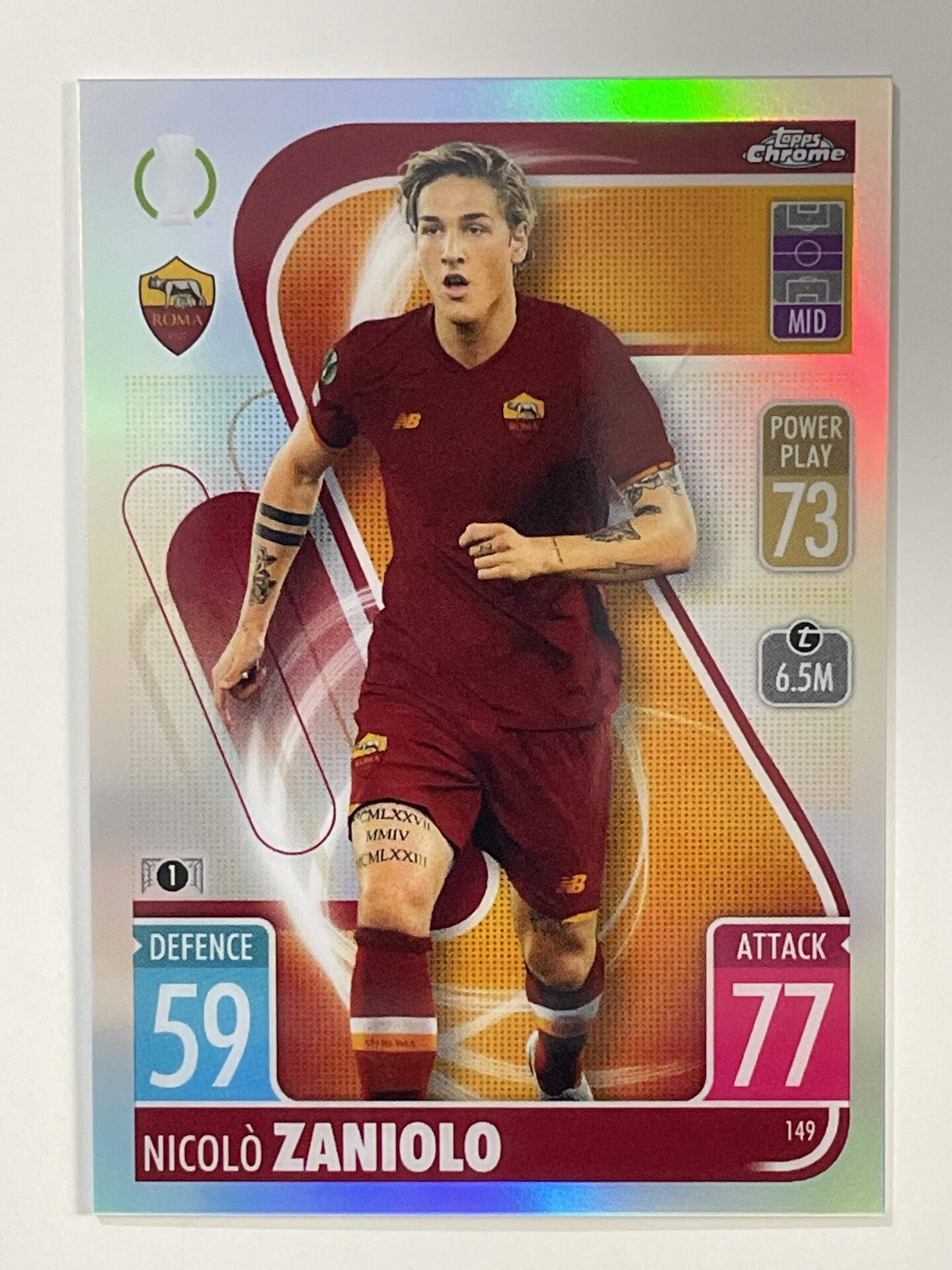 Nicolo Zaniolo Refractor Topps Match Attax Chrome 2021 2022