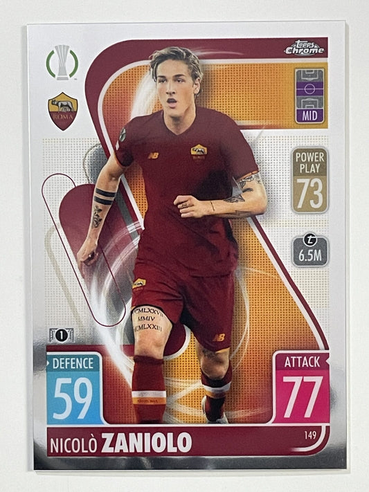 Nicolo Zaniolo Roma Topps Match Attax Chrome 2021 2022 Football Card