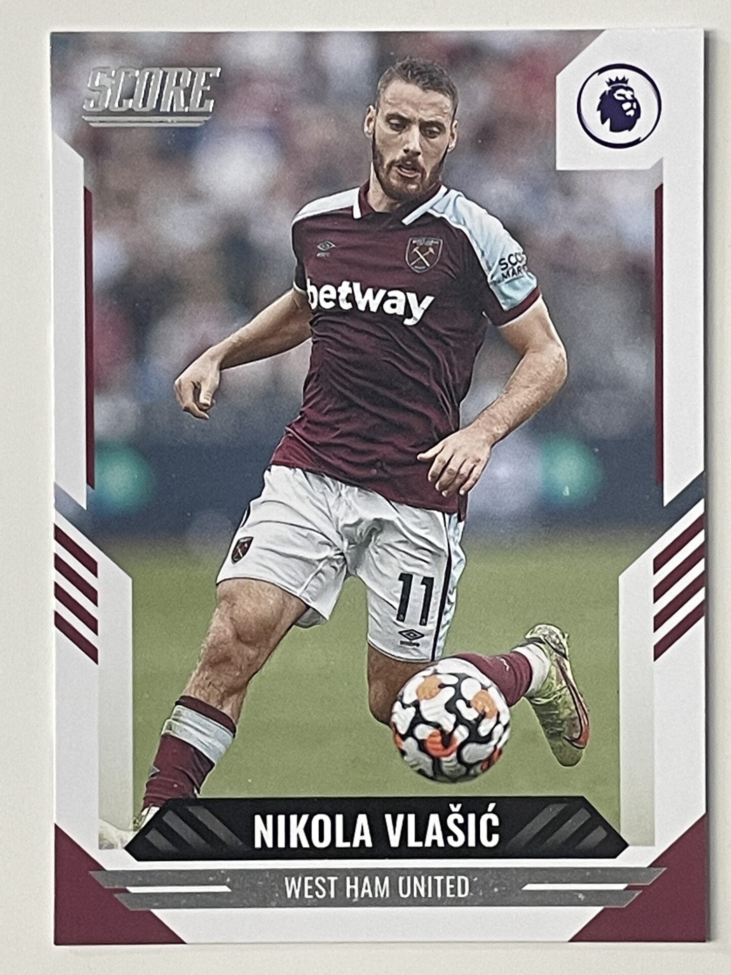 Nikola Vlasic West Ham Base Panini Premier League Score 2021 2022