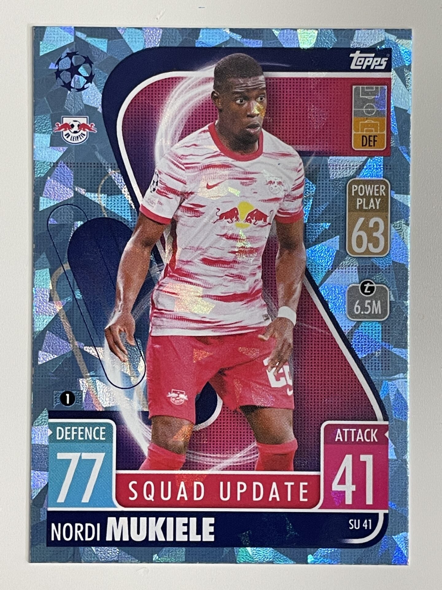 Nordi Mukiele RB Leipzig Base Crystal Foil Parallel Topps Match Attax Extra 2021:22 Champions League Card