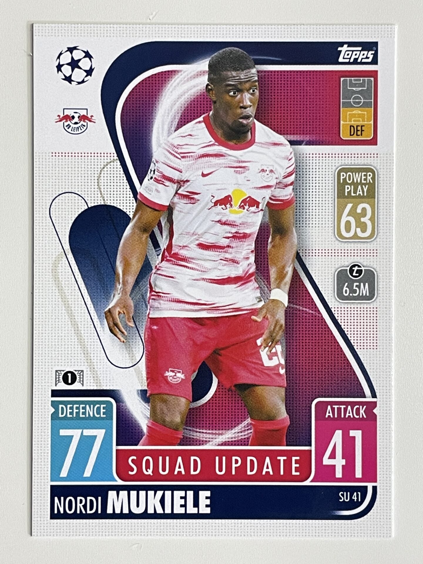 Nordi Mukiele RB Leipzig Base Topps Match Attax Extra 2021:22 Champions League Card