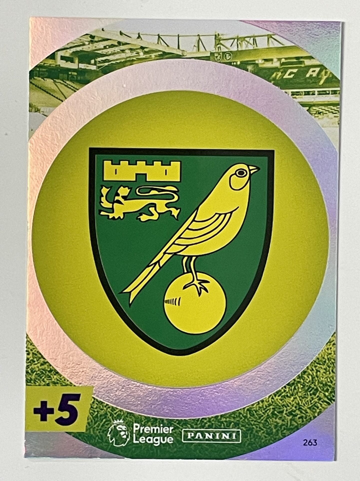 Norwich City Club Badge Panini Adrenalyn XL PLUS Premier League 2021 2022