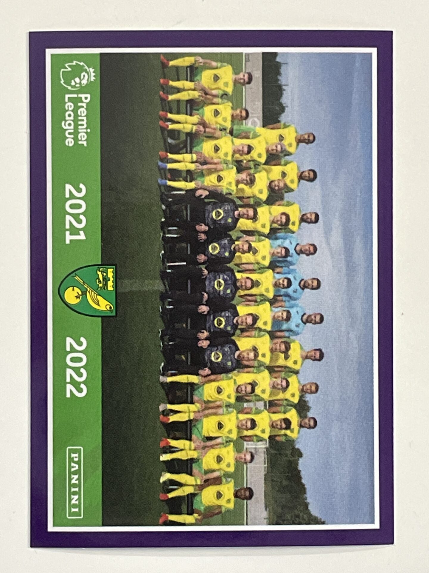 Norwich City Team Photo Panini Premier League 2022 Football Sticker