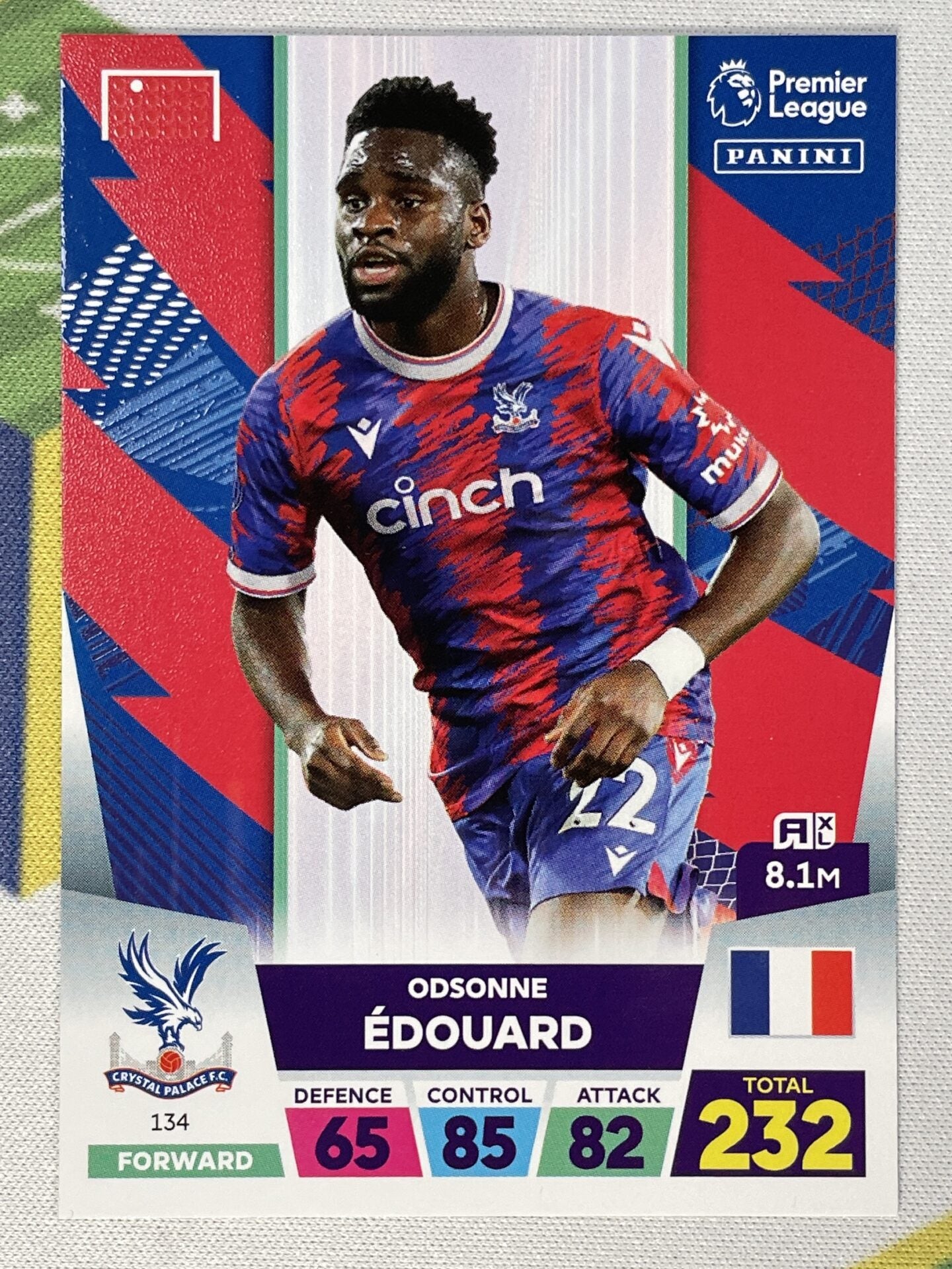 Odsonne Edouard Crystal Palace Panini Premier League Adrenalyn XL 2023 Card