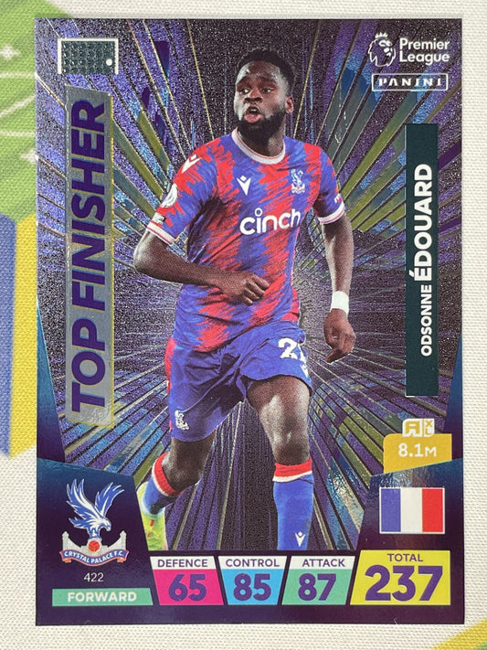 Odsonne Edouard Crystal Palace Top Finisher Panini Premier League Adrenalyn XL 2023 Card