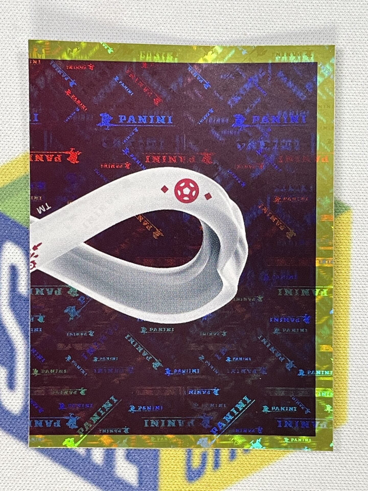 Official Emblem 2 Foil Panini World Cup 2022 Qatar Stickers