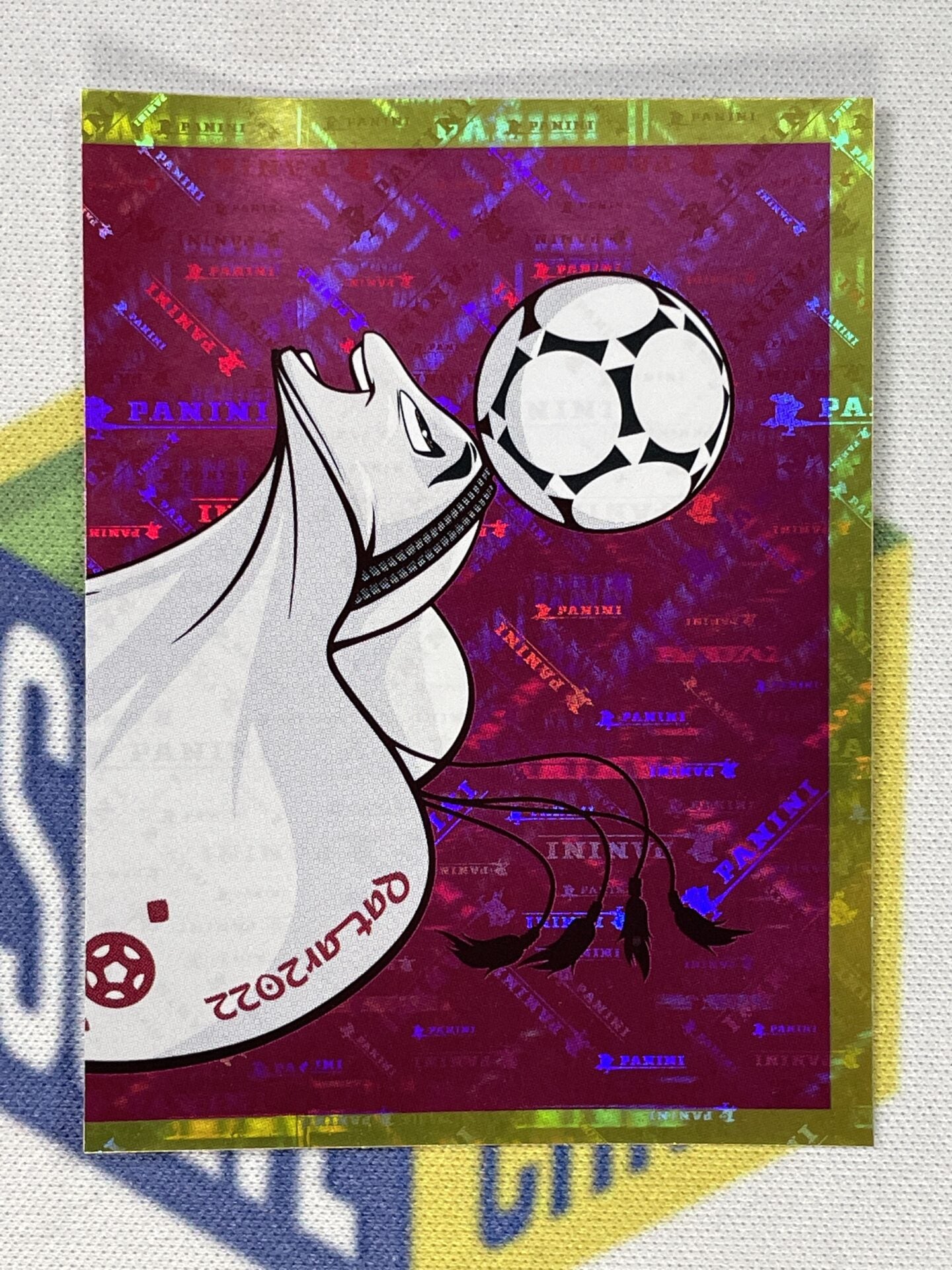 Official Mascot 2 Foil Panini World Cup 2022 Qatar Stickers