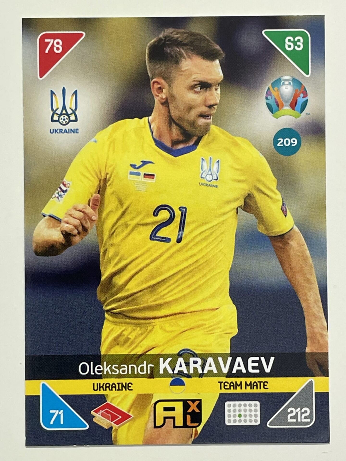 Oleksandr Karavaev Team Mates (Ukraine) Football Card &#8211; Euro 2020 Adrenalyn XL