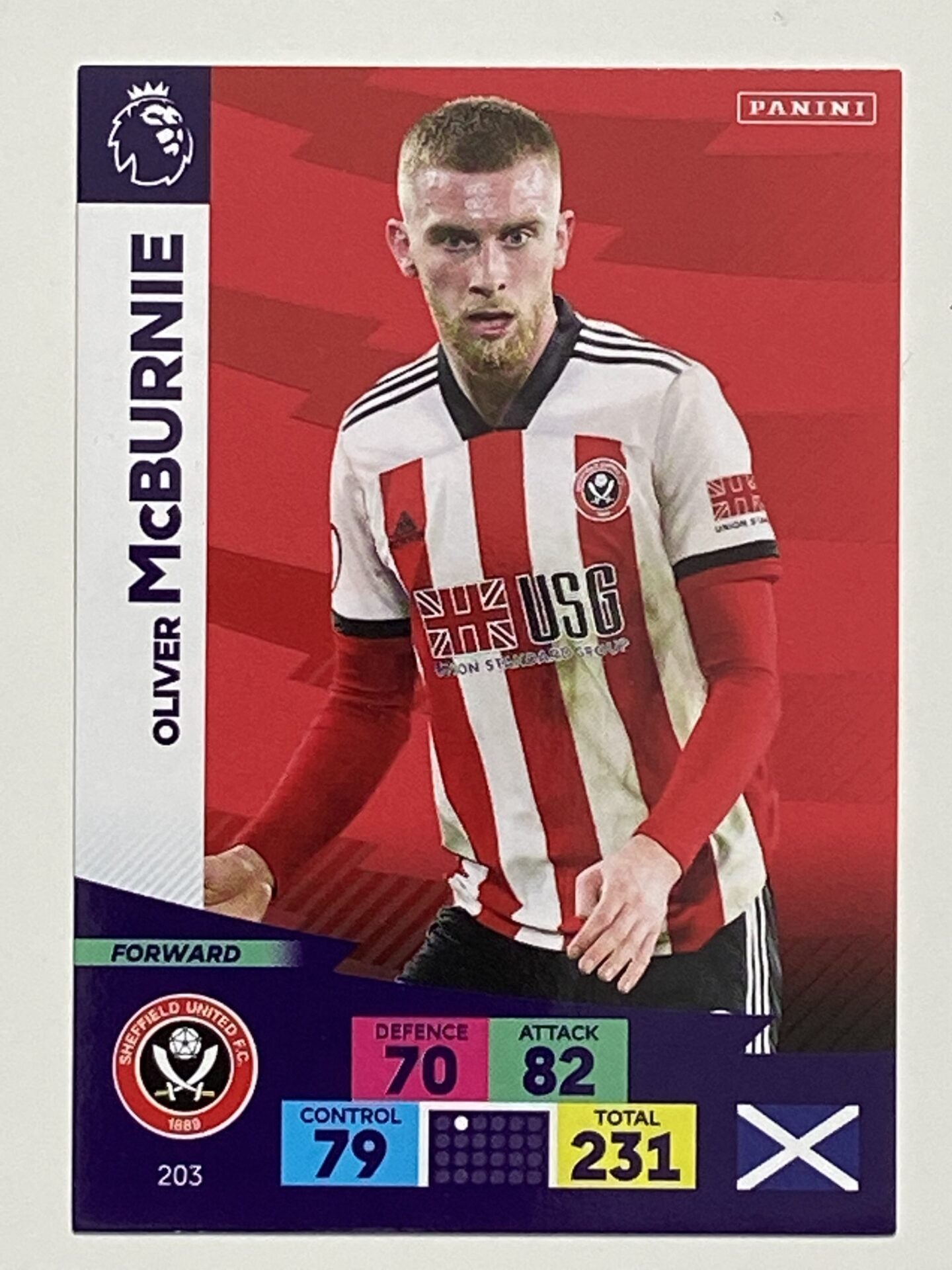 Oliver McBurnie (Sheffield United) Football Card &#8211; Premier League Adrenalyn XL 2020:21