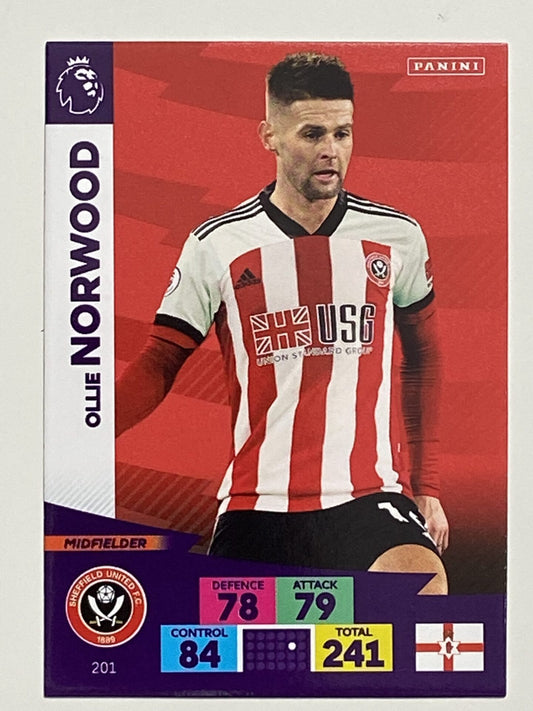 Ollie Norwood (Sheffield United) Football Card &#8211; Premier League Adrenalyn XL 2020:21