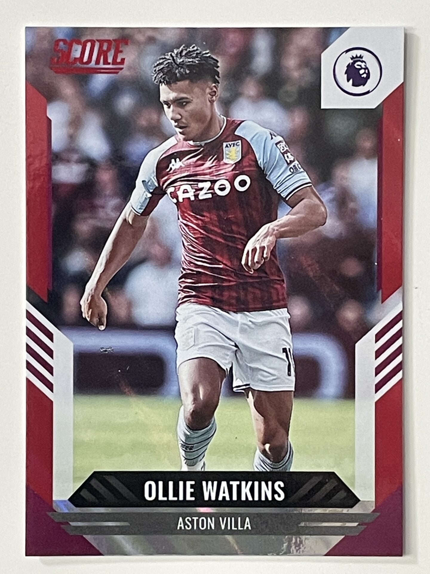 Ollie Watkins Aston Villa Base Red Lava Parallel Panini Premier League Score 2021 2022