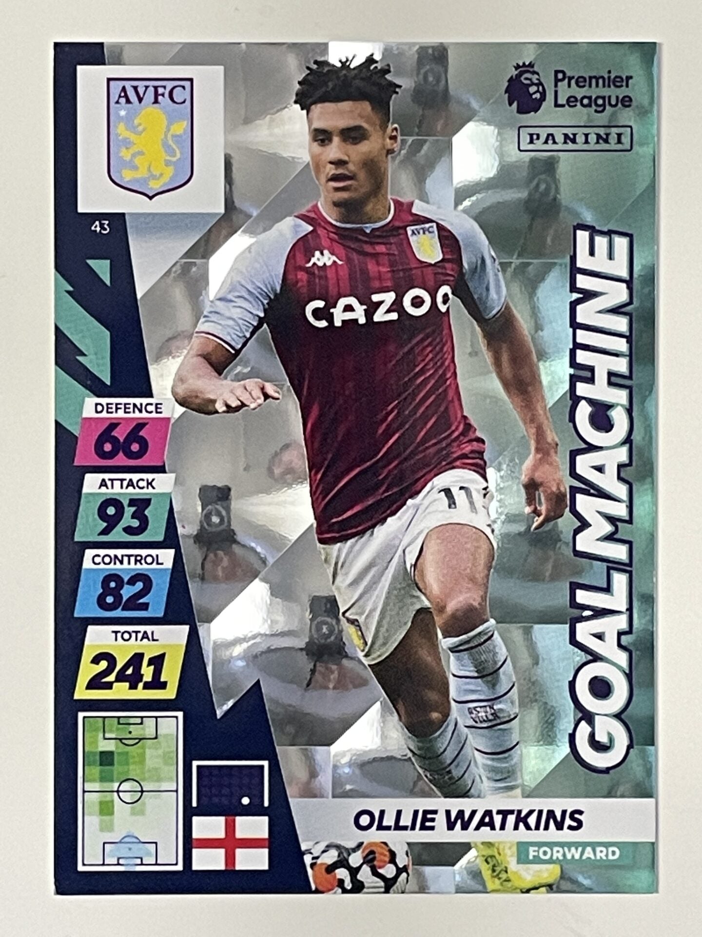 Ollie Watkins Aston Villa Goal Machine Panini Adrenalyn XL PLUS Premier League 2021 2022