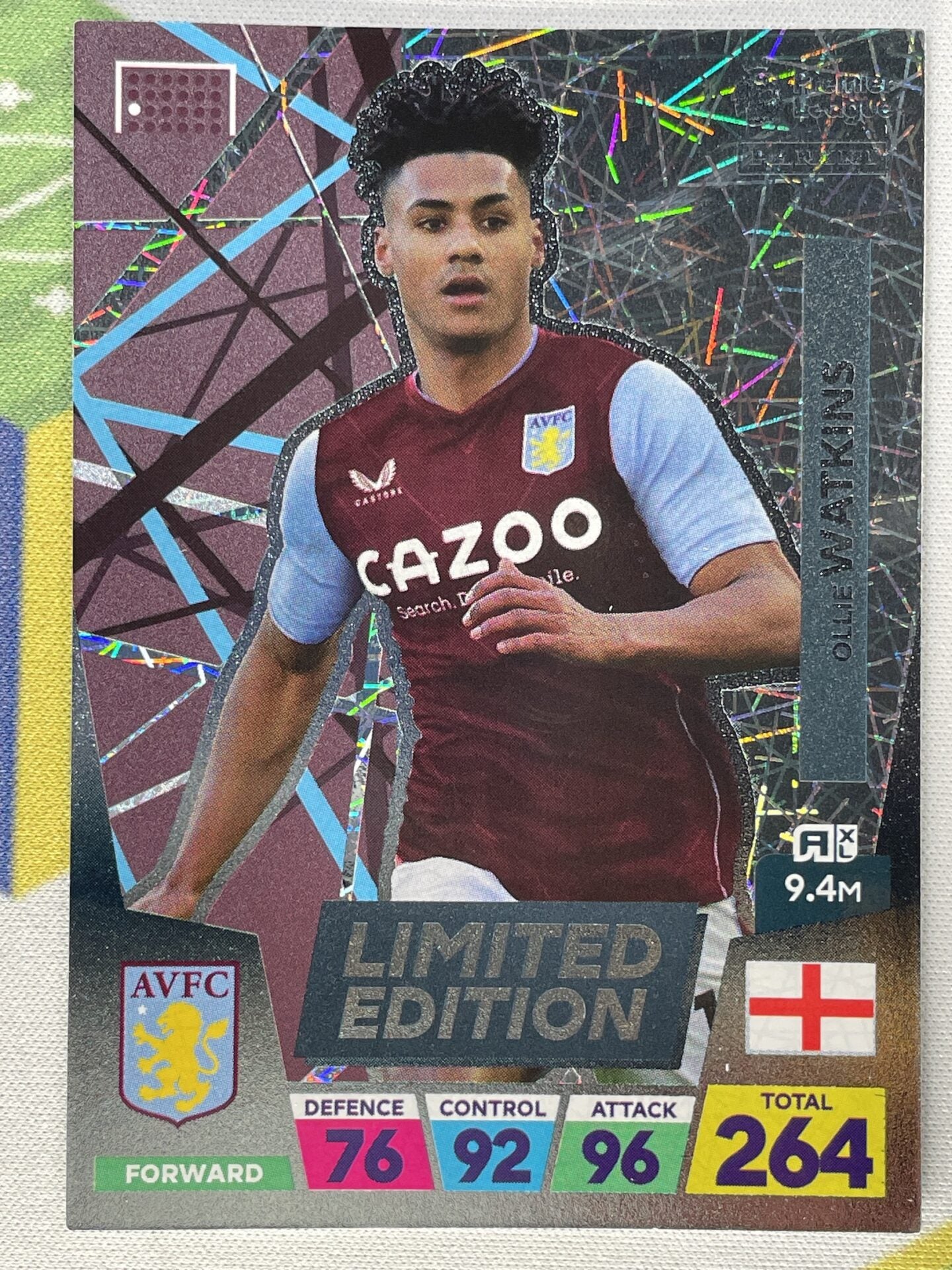 Ollie Watkins Aston Villa Limited Edition Panini Premier League Adrenalyn XL 2023 Card