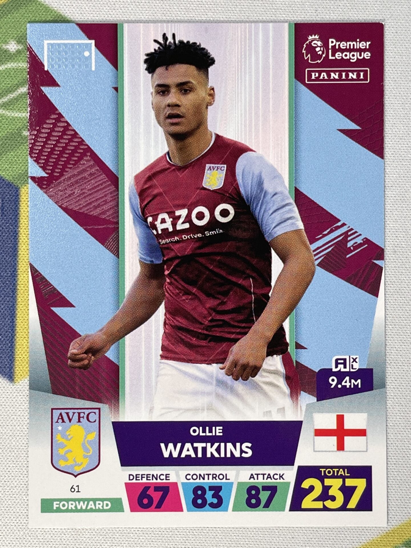 Ollie Watkins Aston Villa Panini Premier League Adrenalyn XL 2023 Card