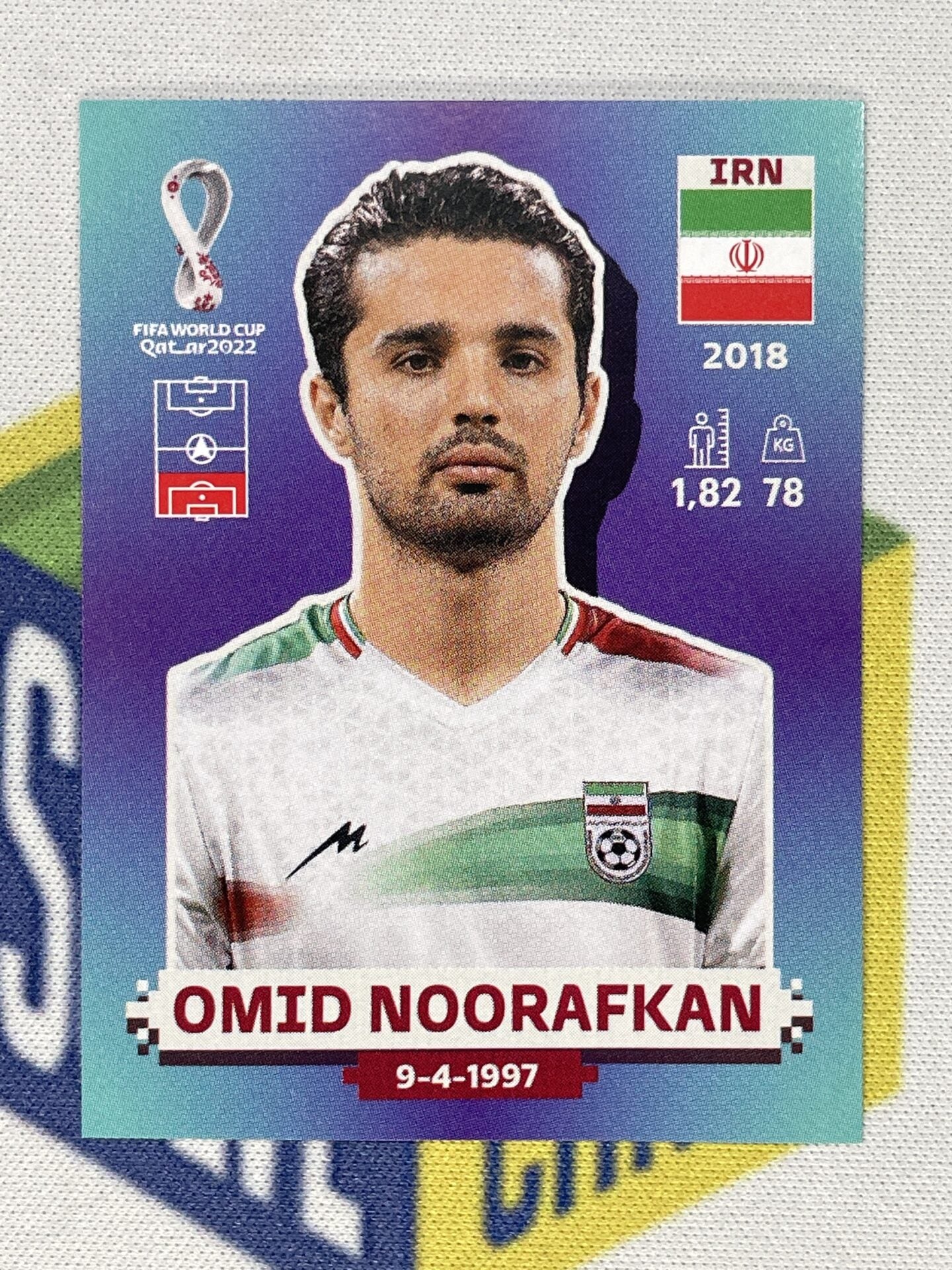 Omid Noorafkan Iran Panini World Cup 2022 Qatar Stickers