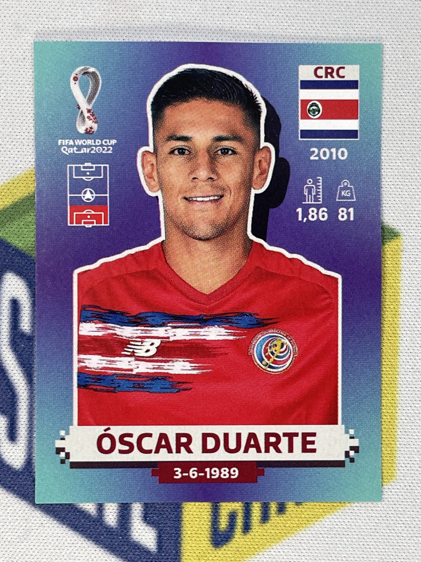 Oscar Duarte Costa Rica Panini World Cup 2022 Qatar Stickers