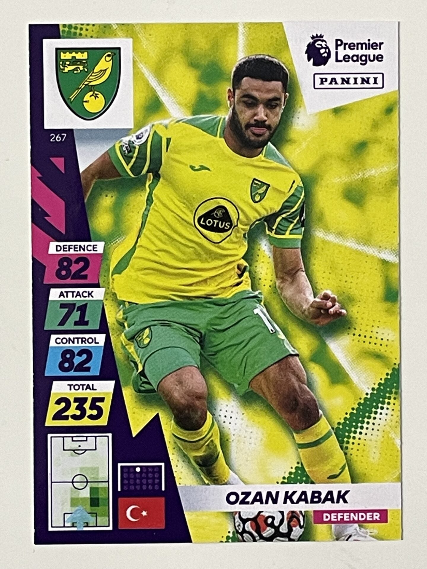 Ozan Kabak Norwich City Base Panini Adrenalyn XL PLUS Premier League 2021 2022